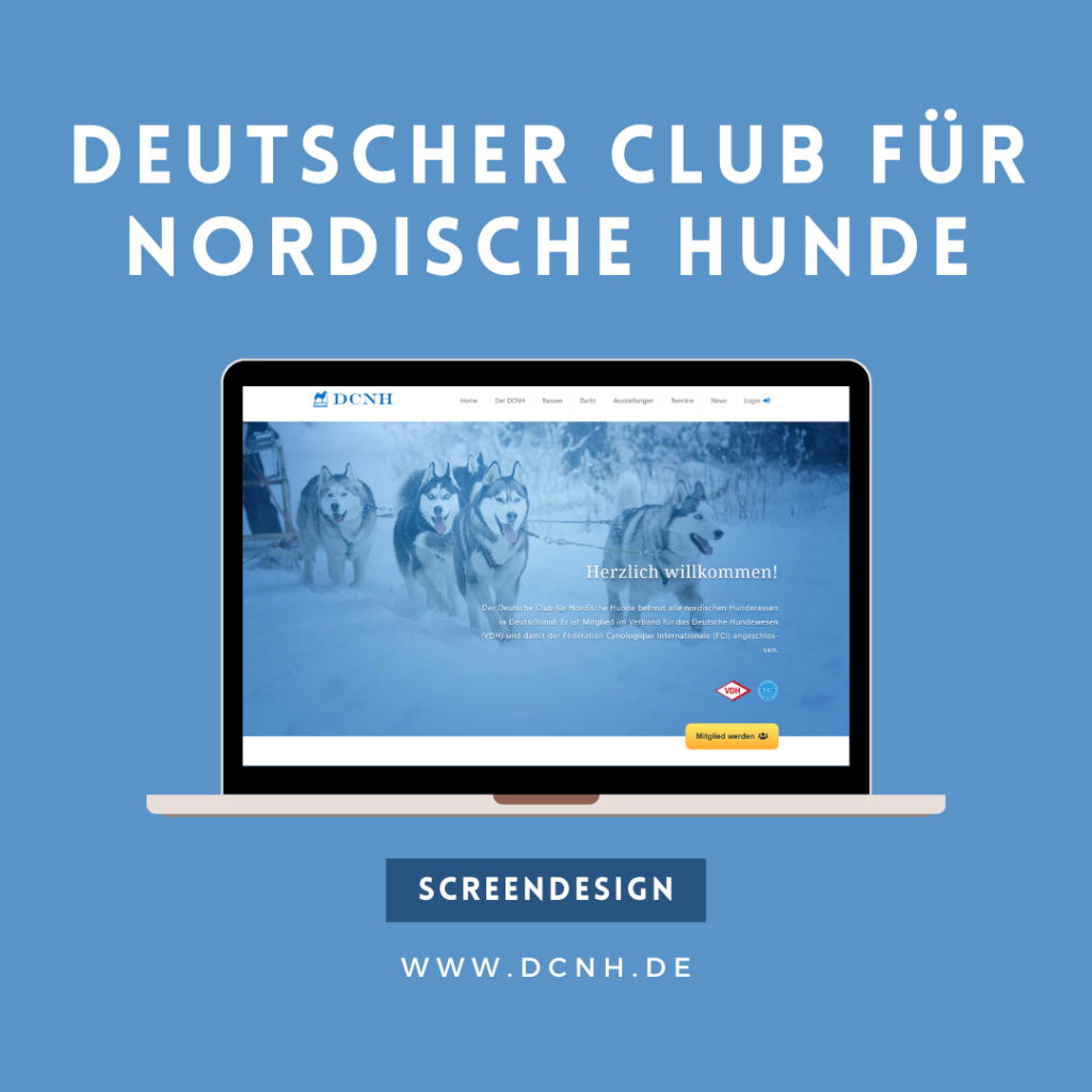 Webdesign für Vereine: Deutscher Club für Nordische Hunde